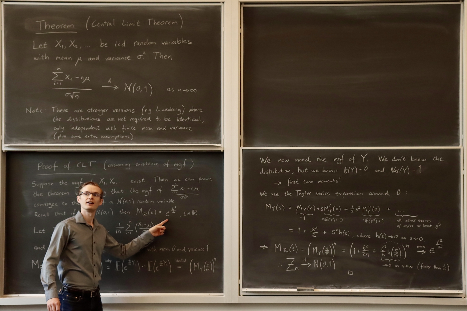 Giving a lecture