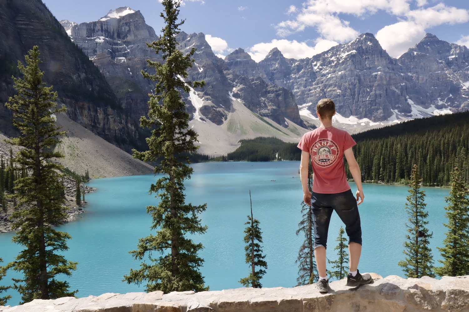 At Moraine Lake in the Canadian Rockies